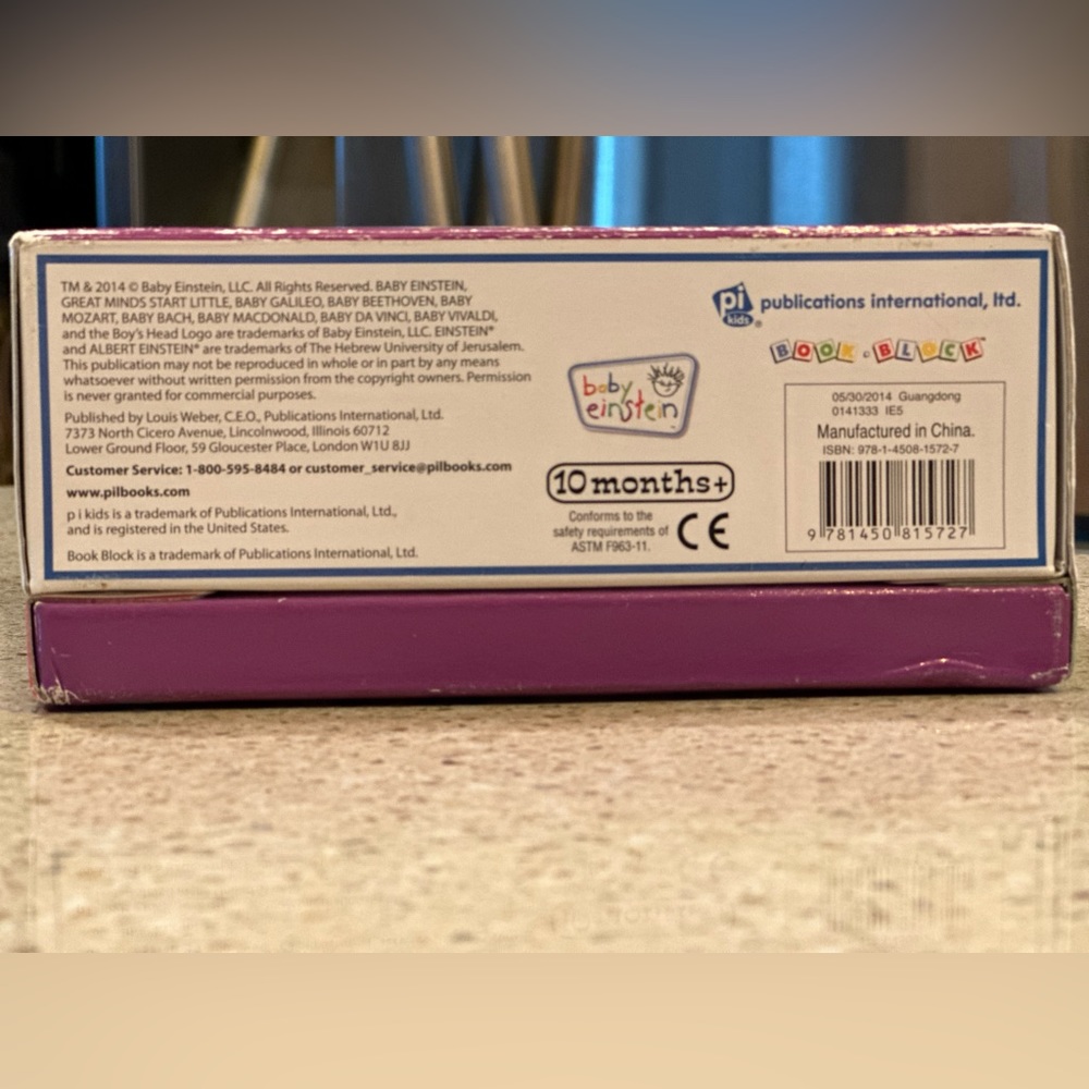 Baby Einstein 12 Board Books by PI LTD. Children's Features colors,music,animals - Picture 8 of 15